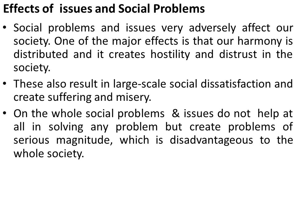 social problems in the world